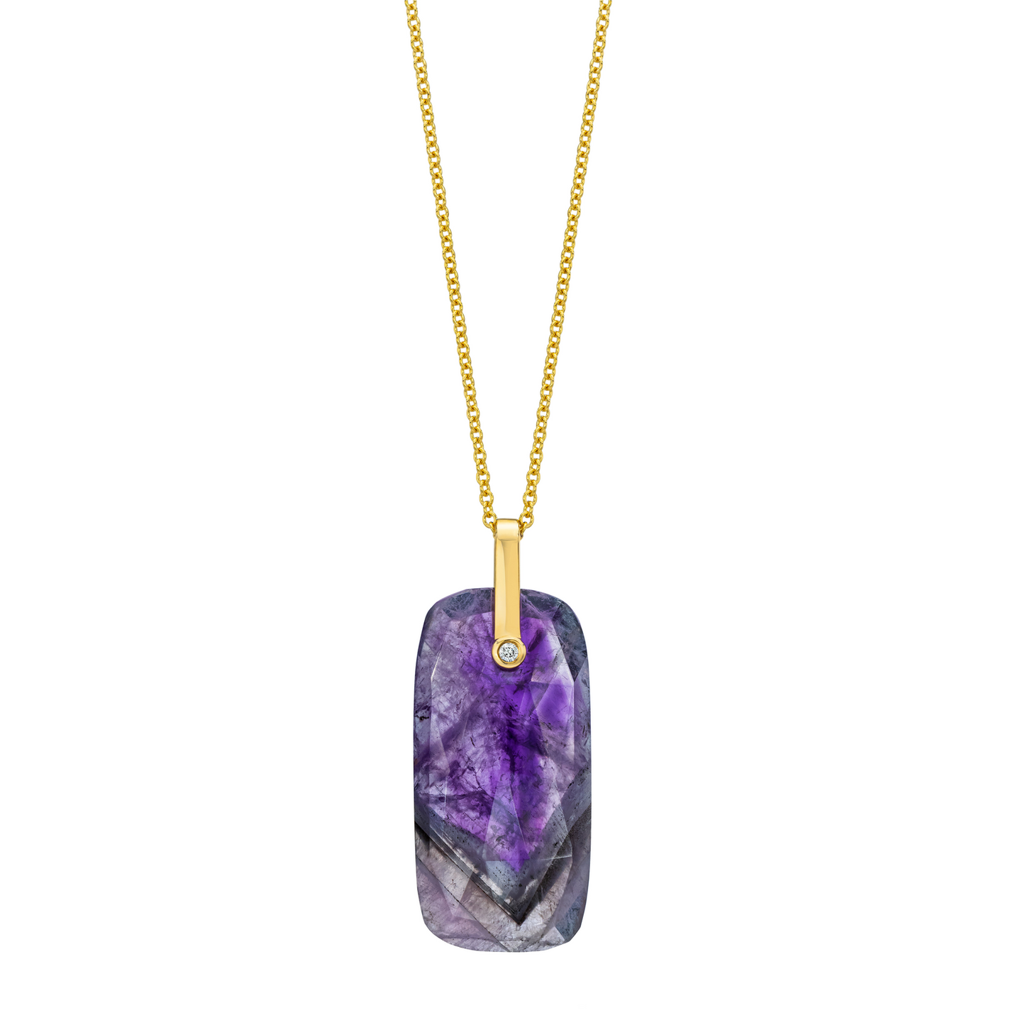 Amethyst & Diamond Pendant